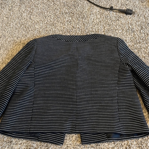 Talbots Black and White Polka Dot Blazer - Picture 7 of 10